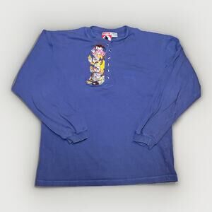 Vintage Mickey Inc Snow White & Seven Dwarfs Henley Shirt S/M Disney 90s